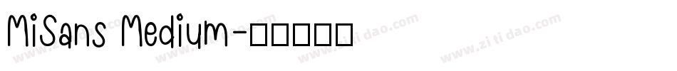 MiSans Medium字体转换